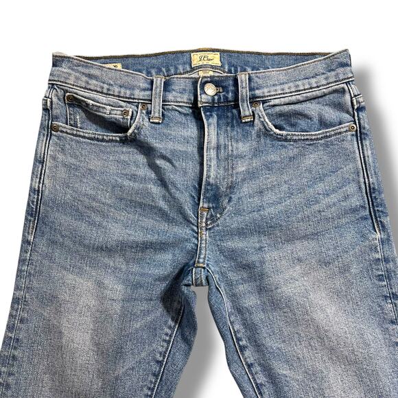 J Crew Womens Denim Blue Jeans Style 250 Straight Leg Mid Rise Medium Wash W30 - Picture 2 of 12